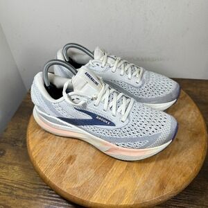 Brooks Adrenaline GTS 24 Womens Running Shoes Size 9 Grey White 1204261B140